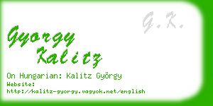 gyorgy kalitz business card